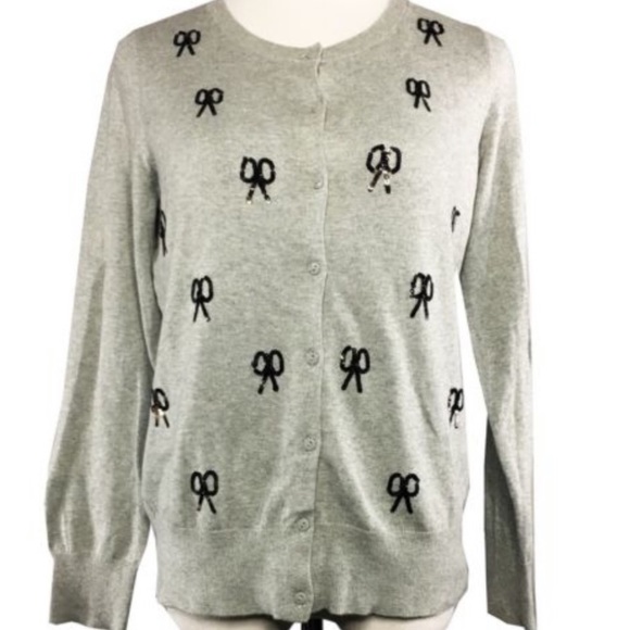 LOFT Sweaters - 🦋LOFT Ann Taylor Button Cardigan W/ Sequin Bows